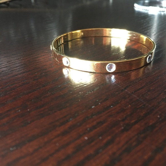 Joan Rivers Jewelry - Joan Rivers Gold Plated Rhinestone Bangle